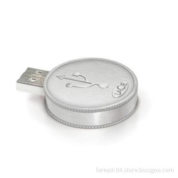 Leather Round Shape USB Stick Flash Memory Pen Drive